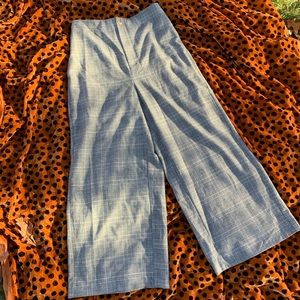 Madewell Wide Leg Plaid Pants